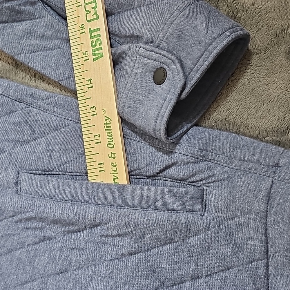 Eddie Bauer Shirt Jacket Quilted Shacket Chore Jacket Outdoor Blue Size L - Picture 6 of 9